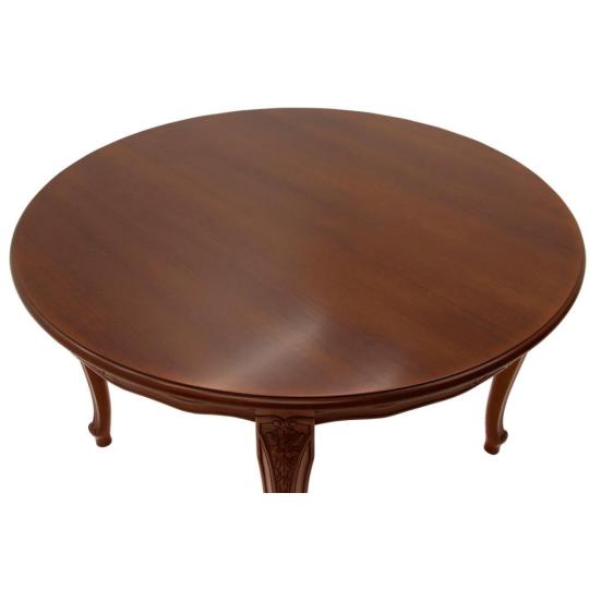 mediterran barna dio kerek asztal diszes elegans polgari klasszikus asztal butor egyedi etkezo vintage faragott luxus diszes.jpg